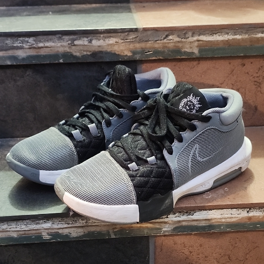 🏀Men's Nike Lebron Witness 8: Black & Gray Basketball Sneakers; M 10.5/W 12